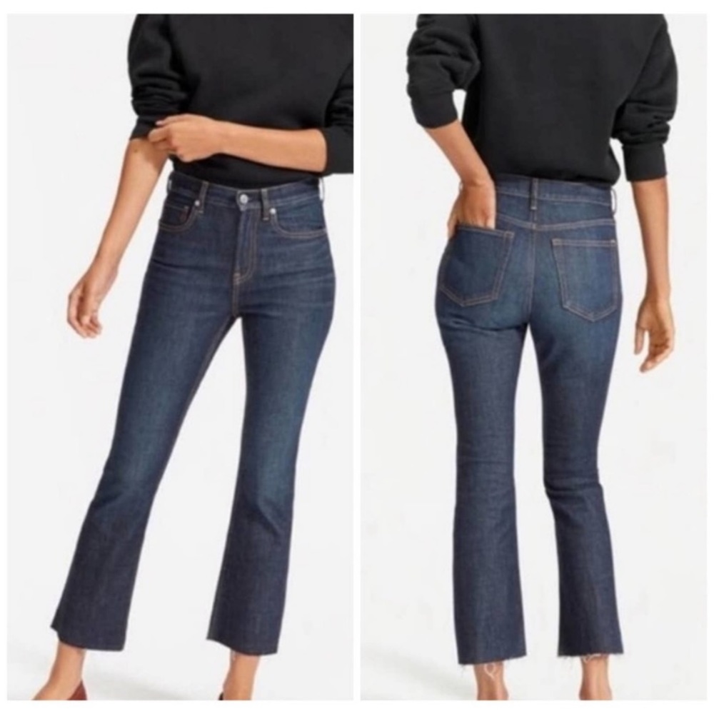 Everlane High Rise Kick Crop Jeans